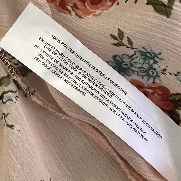 BOG Collective Kimono‎ Duster Cardigan Womens XS/S Pink Floral Hi Lo Sheer Open - Picture 13 of 14